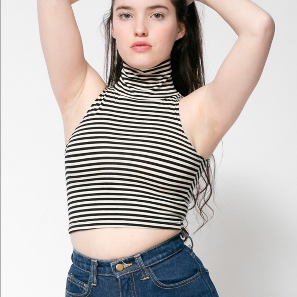 American Apparel striped turtleneck